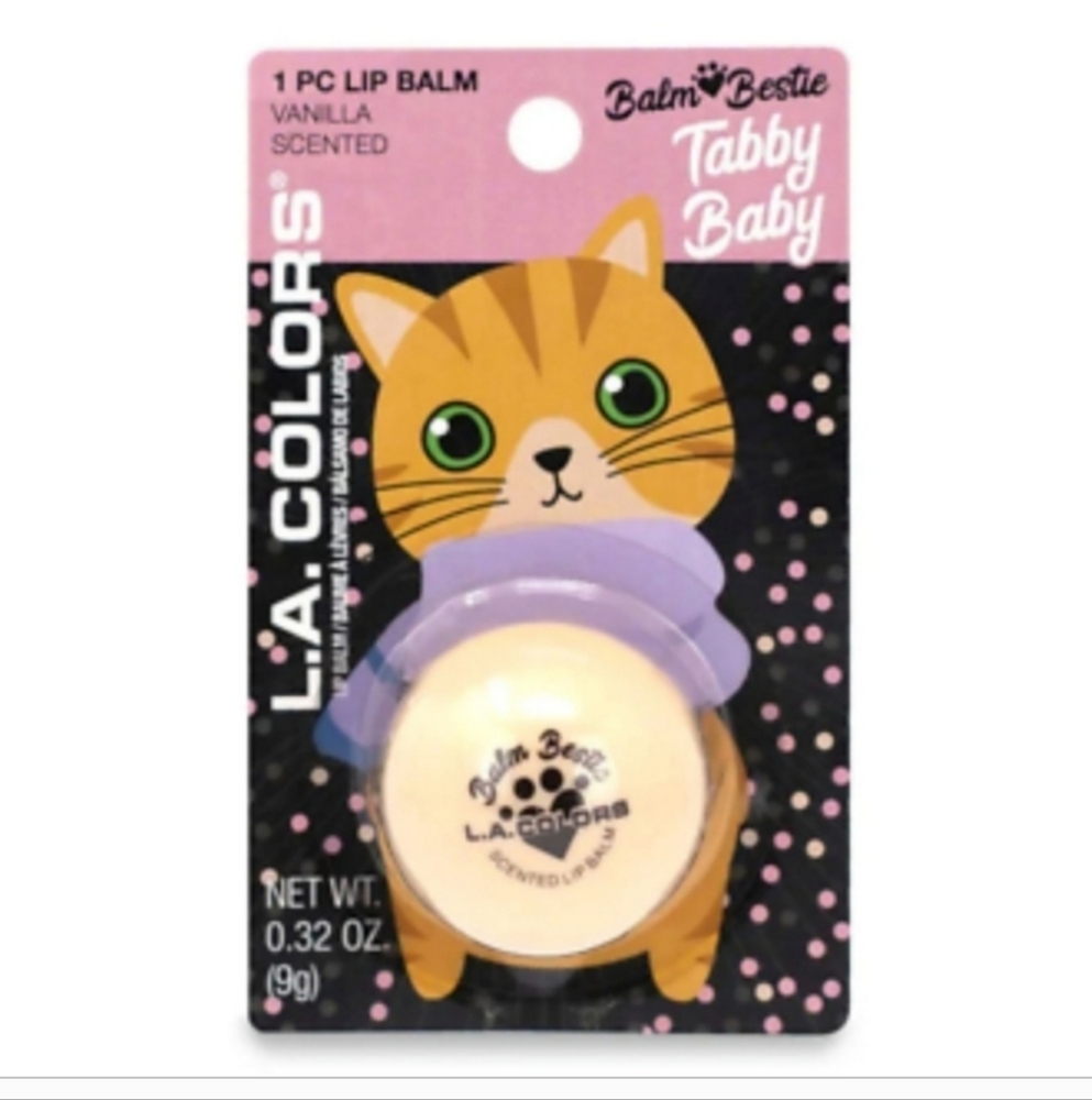 4/$12 LA COLORS Tabby Baby Vanilla Lip Balm